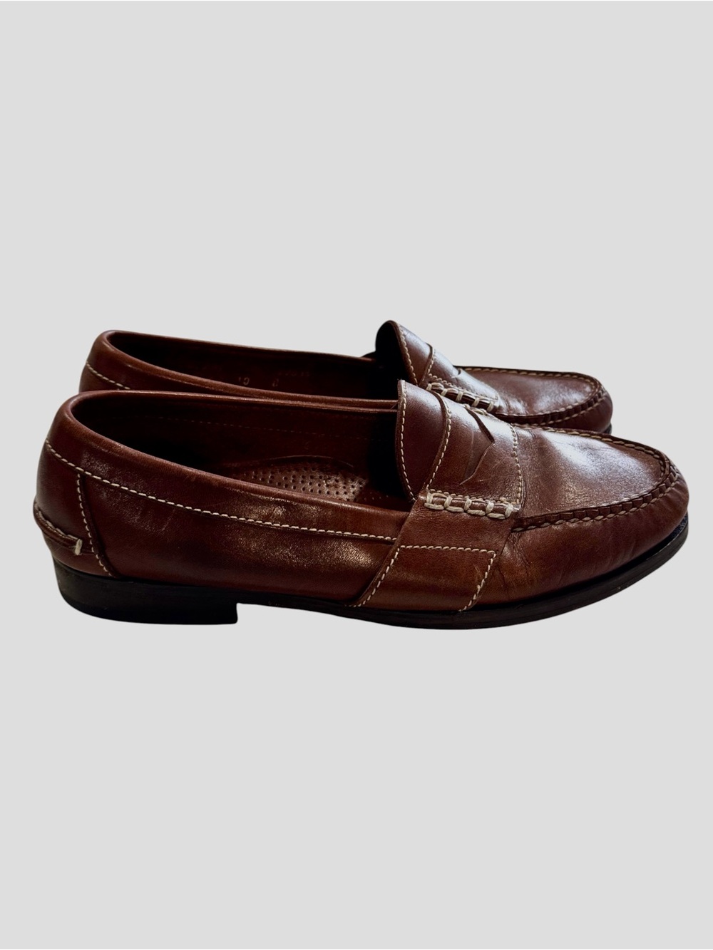 Cole Haan Brown Leather Penny Loafers Slip On Shoes Men Size 10 D - Picture 5 of 13